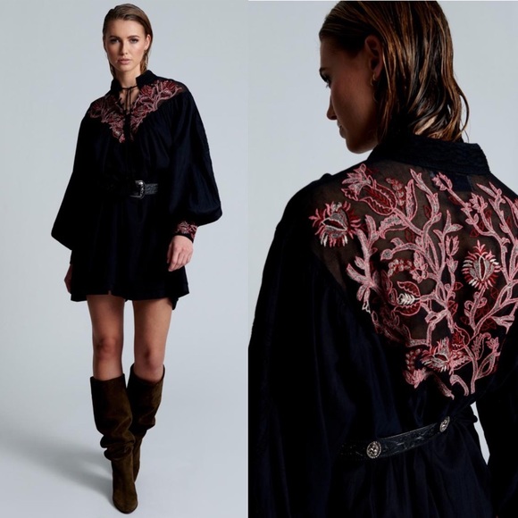 One Teaspoon Dresses & Skirts - NWT One Teaspoon Dresses | Womens Embroidered Gypsy Roamer Dress Black